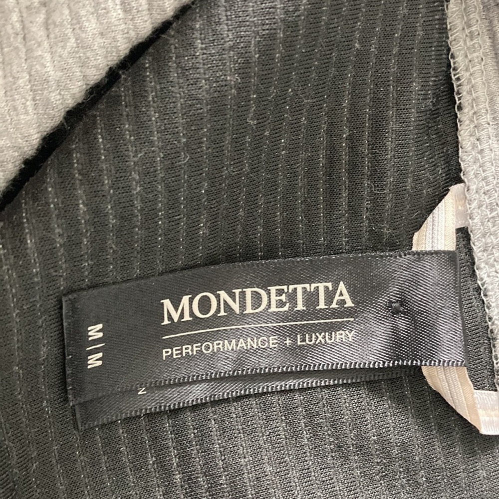 Mondetta top gray long sleeves ribbed zipper accents - Picture 10 of 11